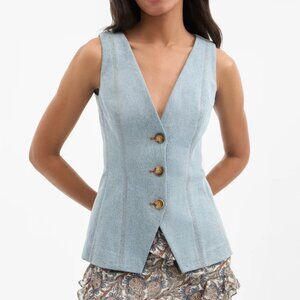 Veronica Beard Avalina Denim Vest NWT